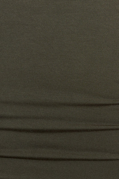 Smooth Open Neck Long Sleeve Tee Green Garage Clothing Women