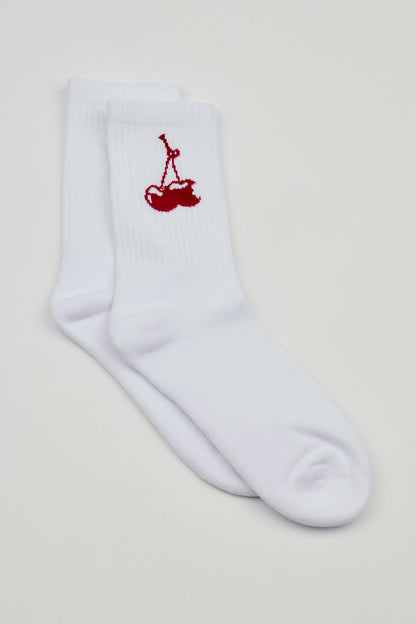 Sour Cherry Crew Socks Red Garage Clothing Women