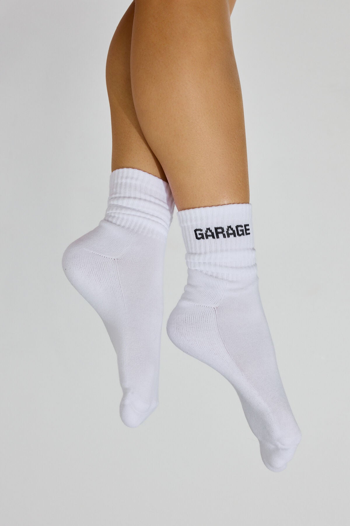 Garage Logo Crew Sock Black Garage Clothing Women