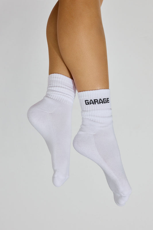 Garage Logo Crew Sock Black Garage Clothing Women