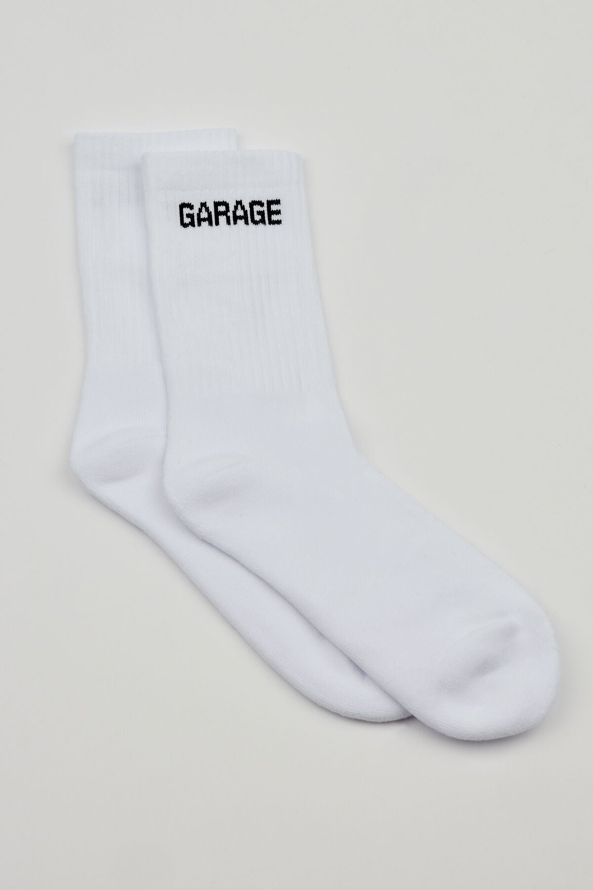 Garage Logo Crew Sock Black Garage Clothing Women
