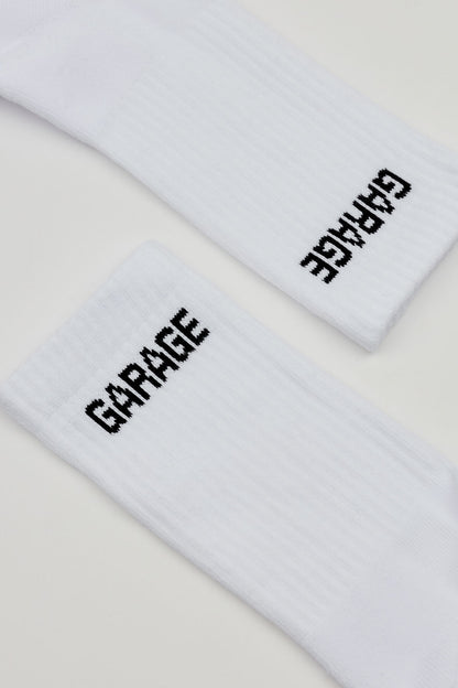 Garage Logo Crew Sock Black Garage Clothing Women